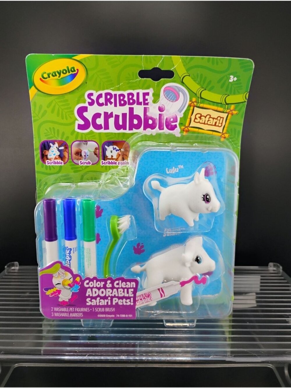 Crayola Scribble Scrubbie Safari Set Lulu & Jelani Washable Pet Kit